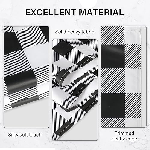 Miniatura 3 de Simple Deluxe Juego de 3 cortinas de cocina a cuadros para ventanas, cenefa y nivel, juego de 3, 52 pulgadas de ancho x 15 pulgadas de largo y 26