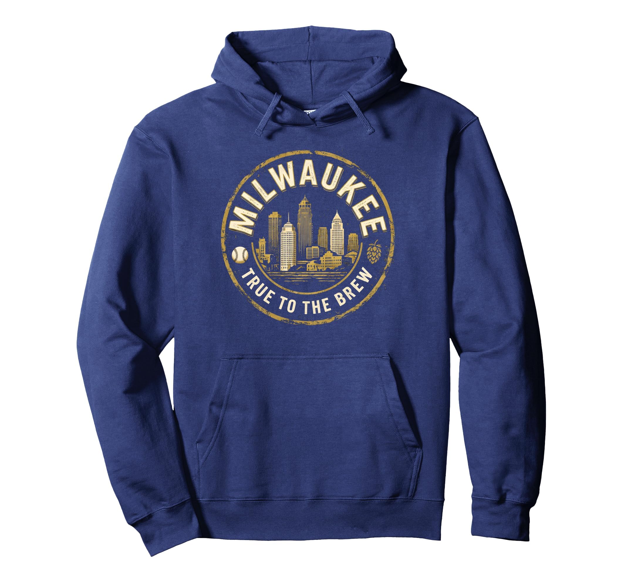 Milwaukee True To The Brew Vintage City Design Pullover Hoodie