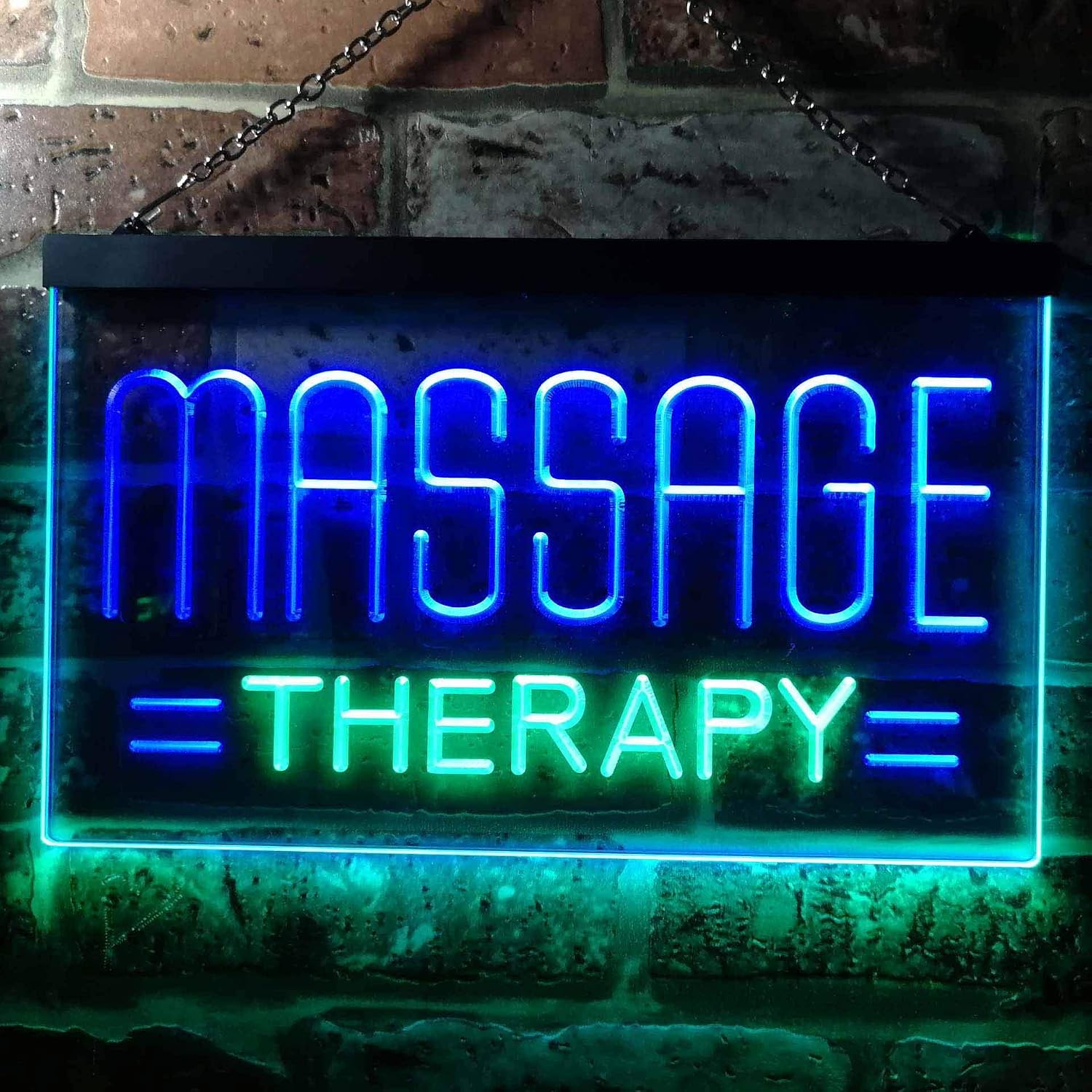 ADVPRO Massage Therapy Dual Color LED Neon Sign Green & Blue 24" x 16" st6s64-i0364-gb