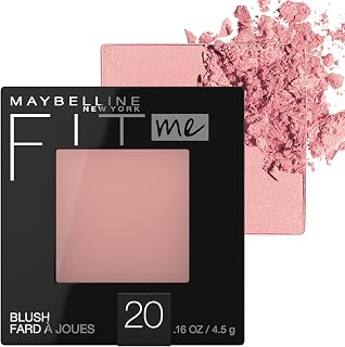 Maybelline Fit Me Powder Blush Mauve - Lightweight Blendable Long-Lasting Natural Flush for Radiant Skin Glow
