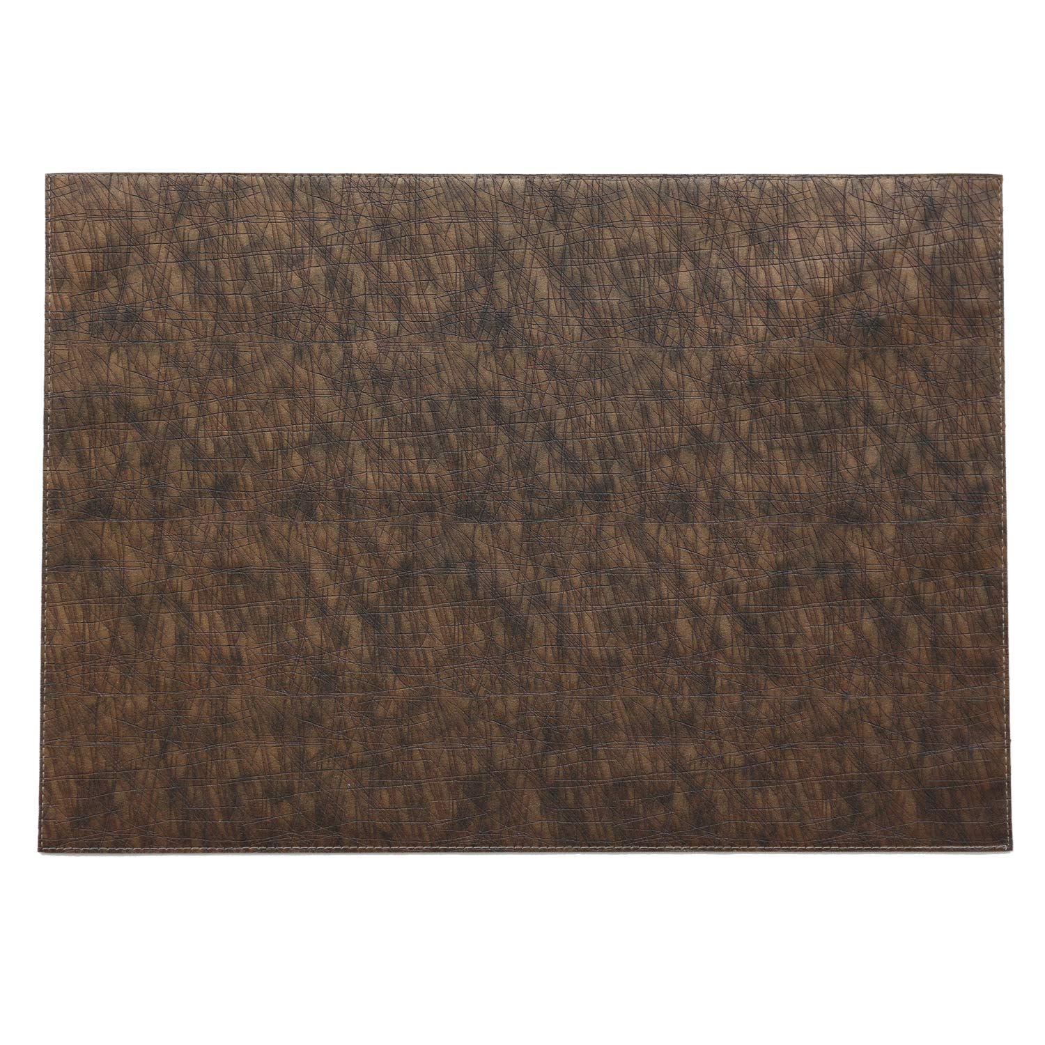 Wintop PU Leather Placemats, 13"X17.5", Set of 6, Seaweed, DarkGold