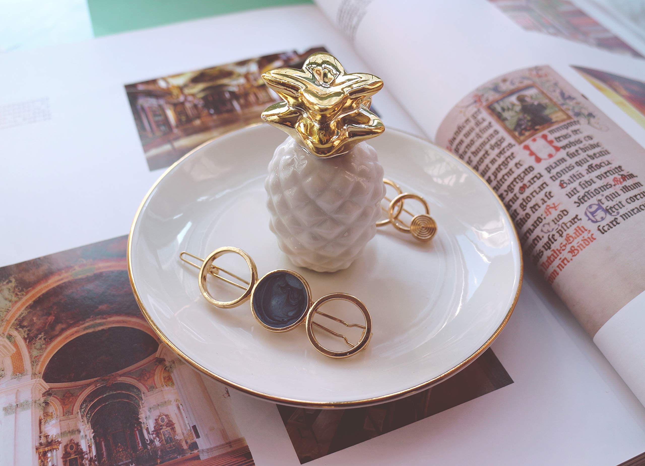 2 Bandejas Para Joyas De Madera – Diseños Gato Y Flor, Con Ranuras Para Anillos – Organizador Decorativo