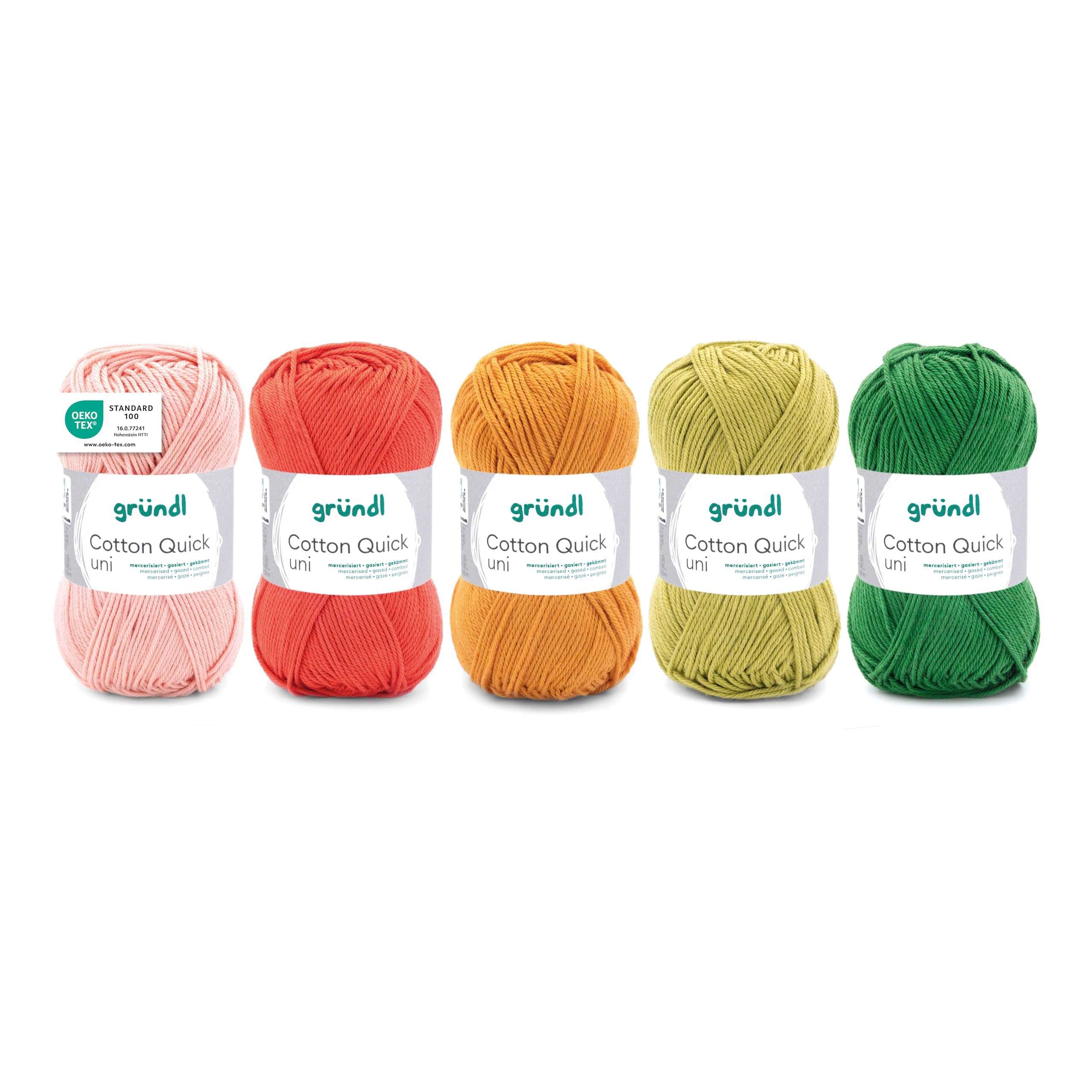 Gründl Wolle Cotton Quick uni Häkelgarn 5 Knäuel