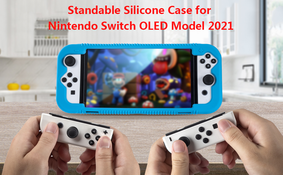 Teyomi Nintendo Switch OLED Model 2021 ile Uyumlu Silikon Kılıf