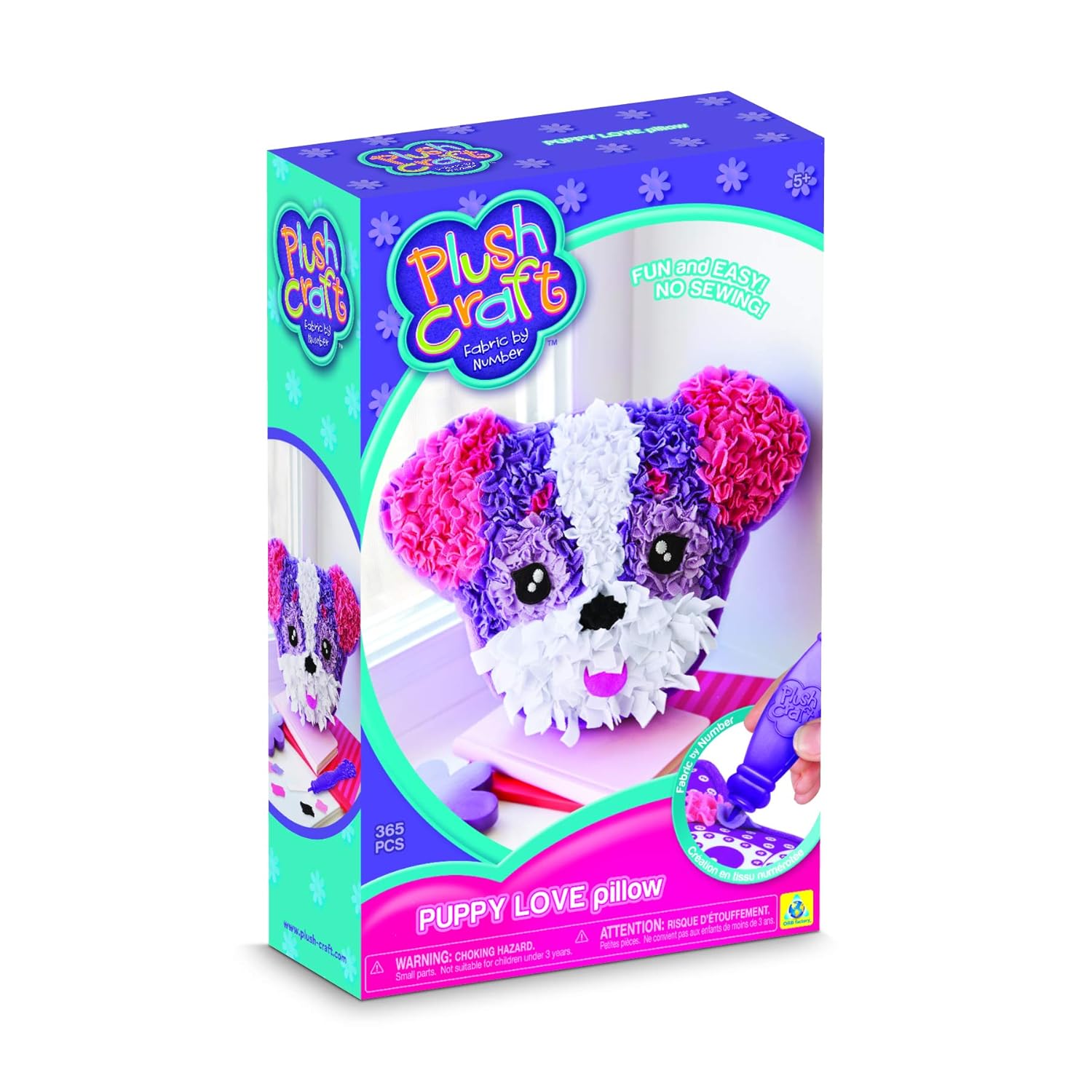 Buy The Orb Factory Plushcraft Puppy Love Pillow Fabric by Numbers