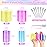 46pcs Hair Curlers Rollers, Cludoo Jumbo Big Hair Roller Sets with Stainless Steel Duckbill Clip, 4 Size Self Grip Hair Curlers Rollers for Long Medium Short Thick Fine Thin Hair Bangs Volume