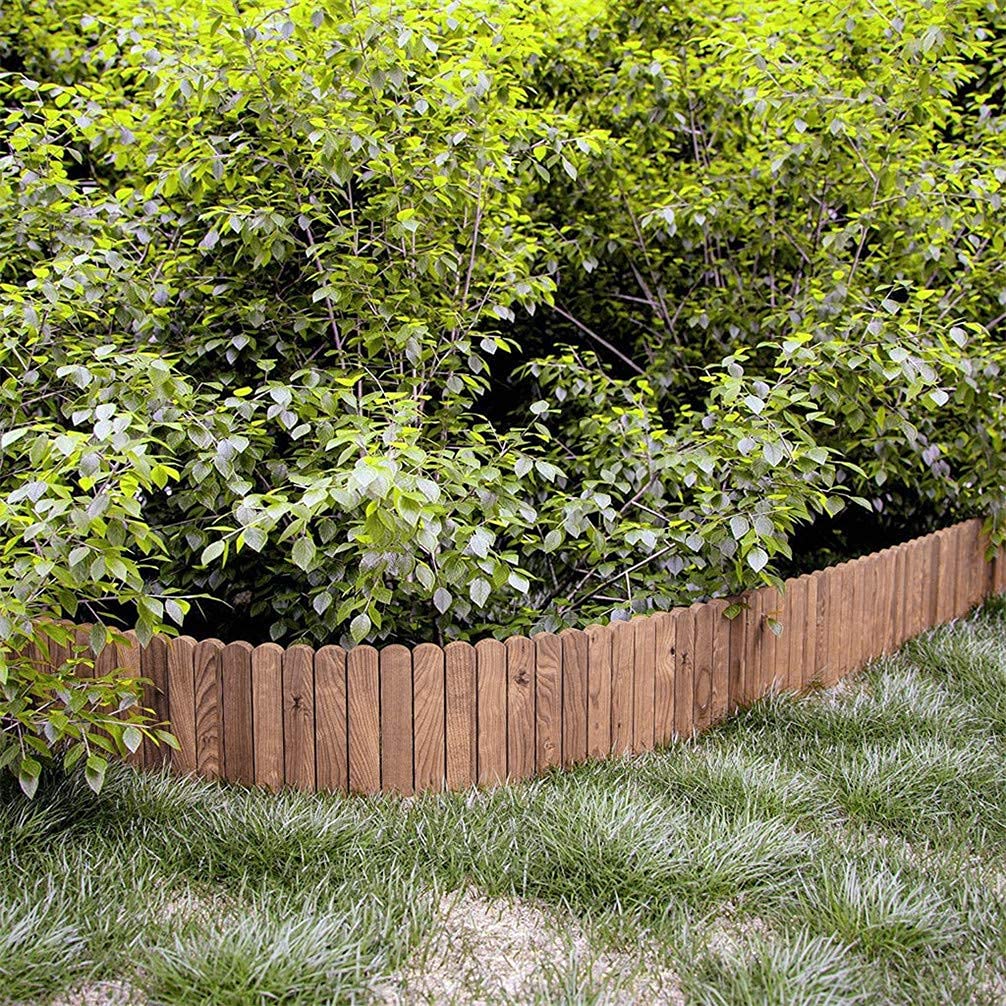 Paneles de madera para valla de jardín para plantas de flores y vallas de piscina, color carbonizado, 120 x 40 cm