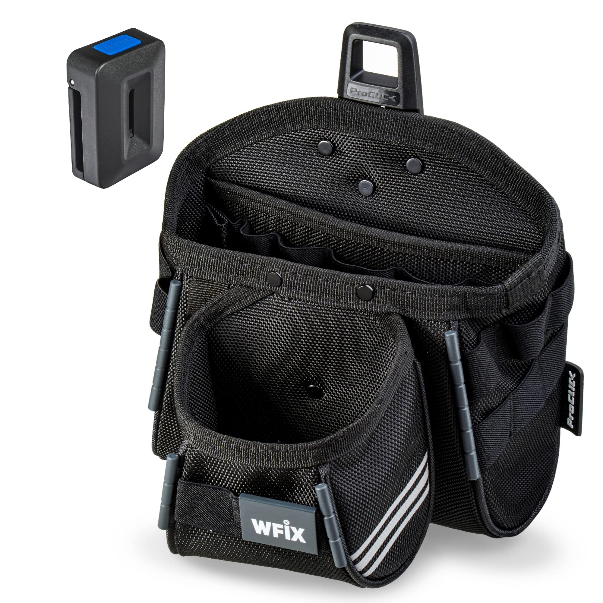 Bosch Sortimo ProClick Tool-Pouch L 36 w zestawie ProClick Holder - profesjonalna torba na narzędzia z wytrzymałej tkaniny syntetycznej - duża torba na pasek dla elektryków dla mężczyzn na plac budowy