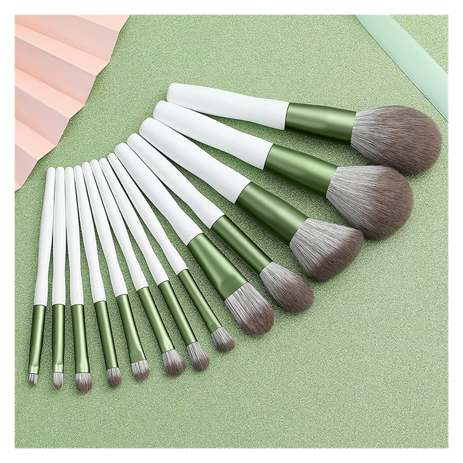 13 PCS Mango de Madera Cepillos de Maquillaje Conjunto de la Serie de Amor Summer Fiber Fiber Cosméticos Cosméticos Beauty Tools Kit (Handle Color : Noir)