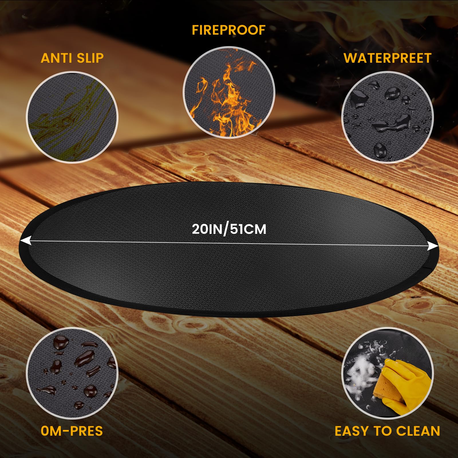 Feuerfeste Matte Für Solo Stove Mesa – Schutz Für Tisch & Terrasse