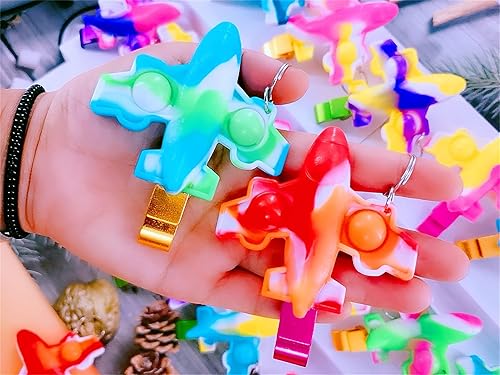 Miniatura 2 de Roaqua Paquete de 30 mini abrebotellas de avión Pop Fidget, avión a granel, premios de carnaval, cumpleaños, Navidad, vino, boda, fiesta, regalos