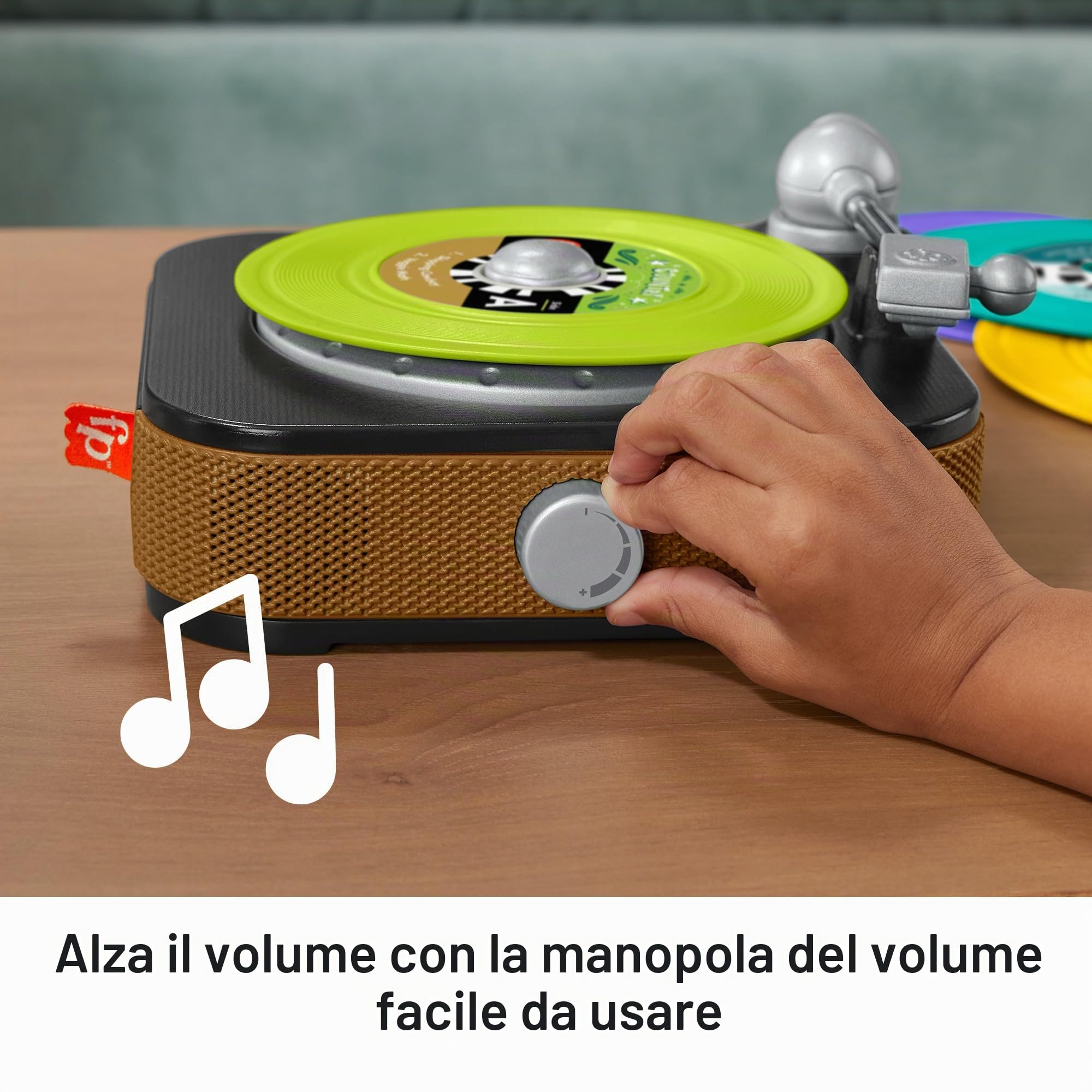 Fisher-Price Giocattolo Musicale, Giradischi Rockin' per Bambini in età prescolare a Partire dai 3 Anni