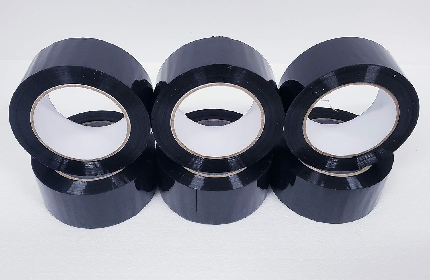 Black Packing Tape, Moving Tape,2 Inch x 110 Yards, 2.0 Mil Thick,Heavy Duty Tape(6 Rolls)