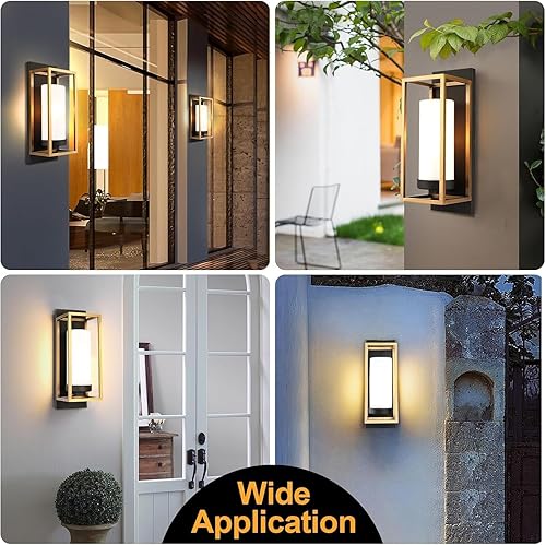 Miniatura 6 de ALVIME - Lámparas de pared modernas para exteriores, accesorios de iluminación exterior, aplique de pared impermeable para exteriores, luces