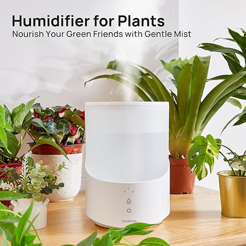 Miniatura 9 de Humidificadores para dormitorio, humidificador de niebla fría de 2.5 L con difusor de aceites esenciales y luz nocturna, humidificadores de llenado