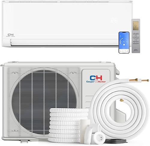 Cooper & Hunter Serie Olivia, 12,000 BTU, 115V, 22.70 SEER2, Sistema de aire acondicionado/calefacción mini split sin ductos, inversor de zona