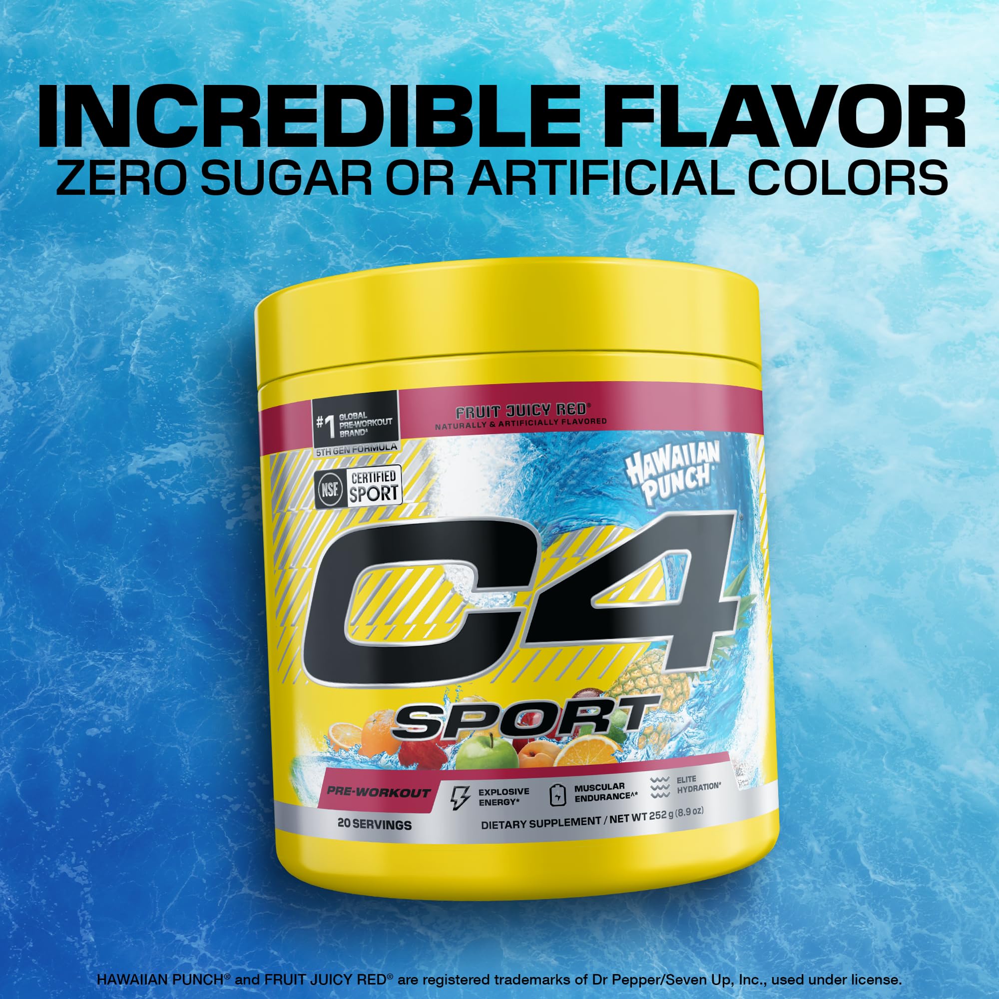 C4 Sport Pre Workout with 200mg Caffeine, Hawaiian Punch, 20 Servings — Amazon image 5