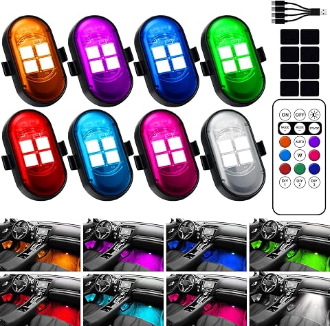Rechargeable Wireless LED Vehicle Accent Lights with Remote