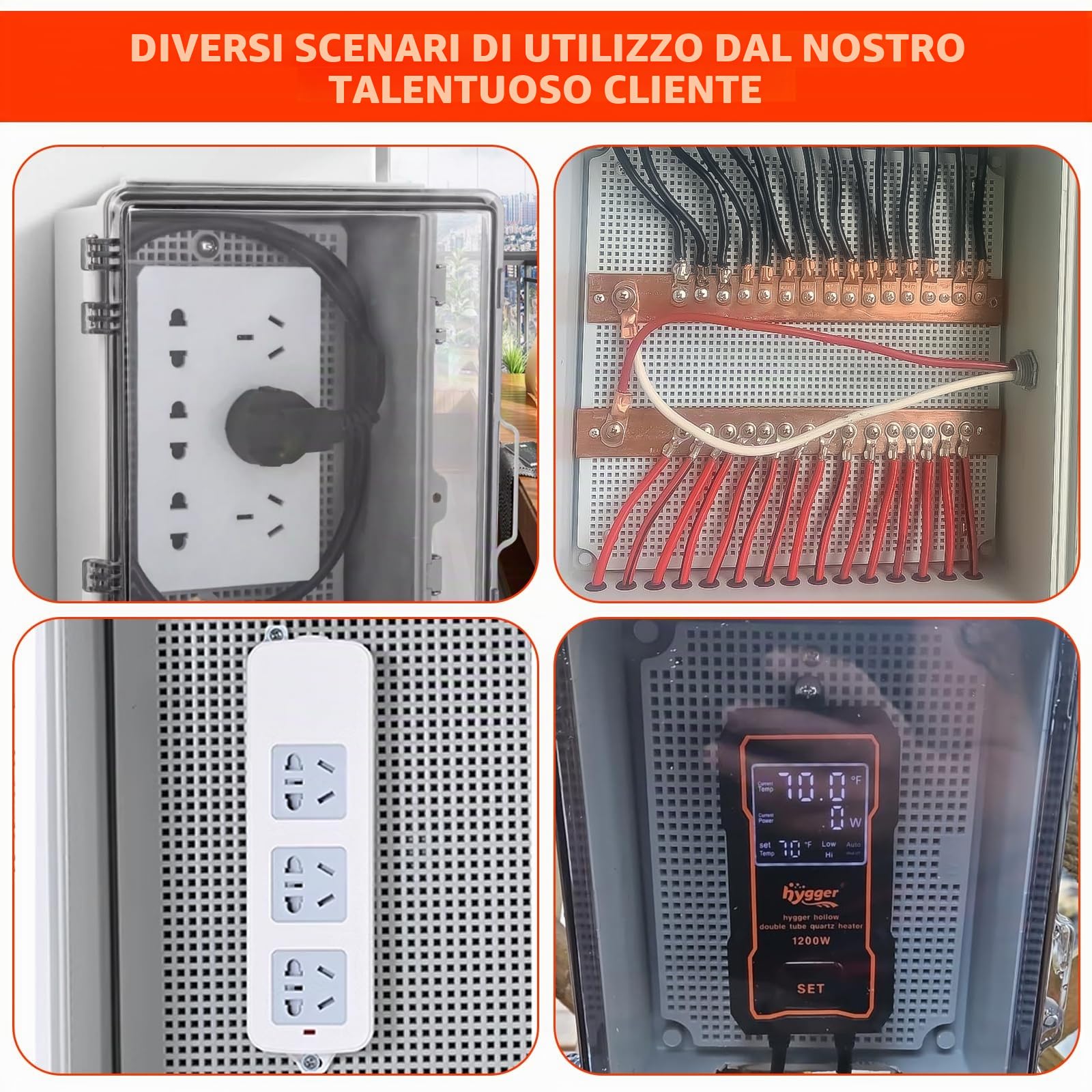 Scatola di giunzione impermeabile IP65 per esterni alloggiamento industriale armadio trasparente esterno con accessori montaggio a parete e serratura (29x19x14 cm)