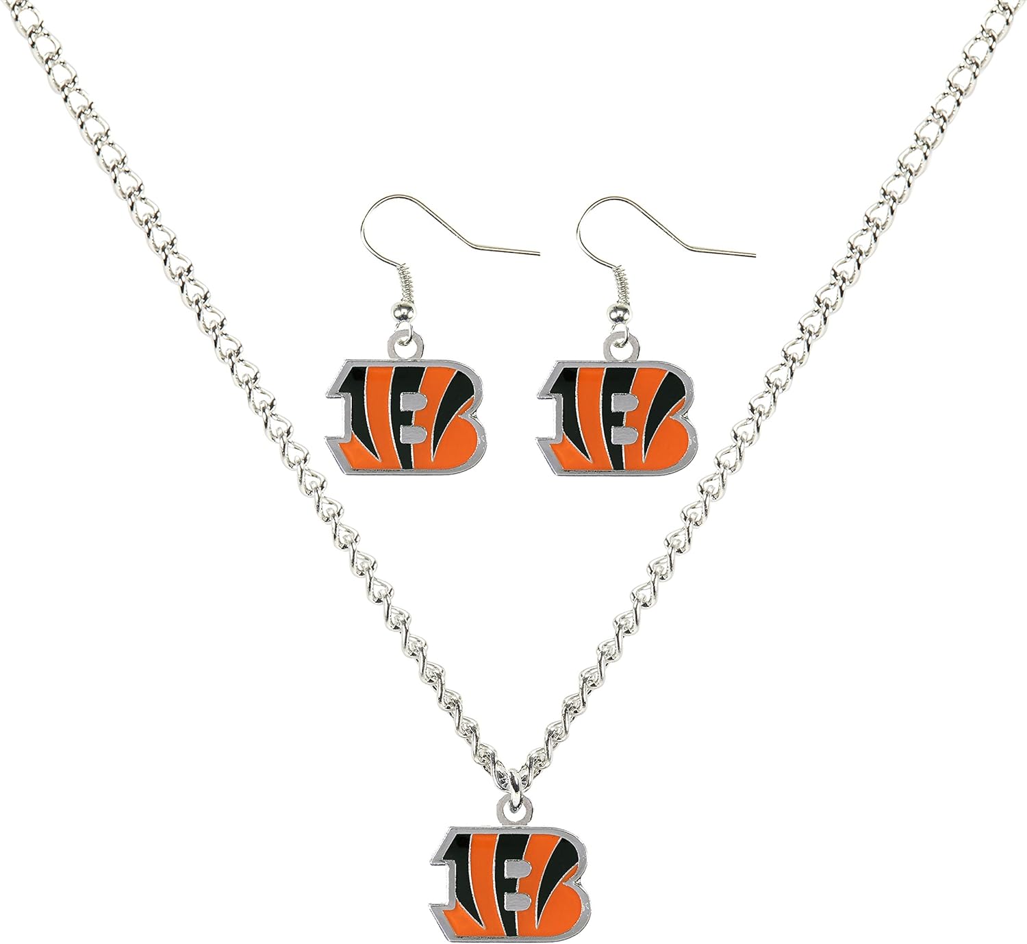 NFL Baltimore Ravens Necklace And Dangle Earring Set : Sports Fan Earrings : Sports & Outdoors