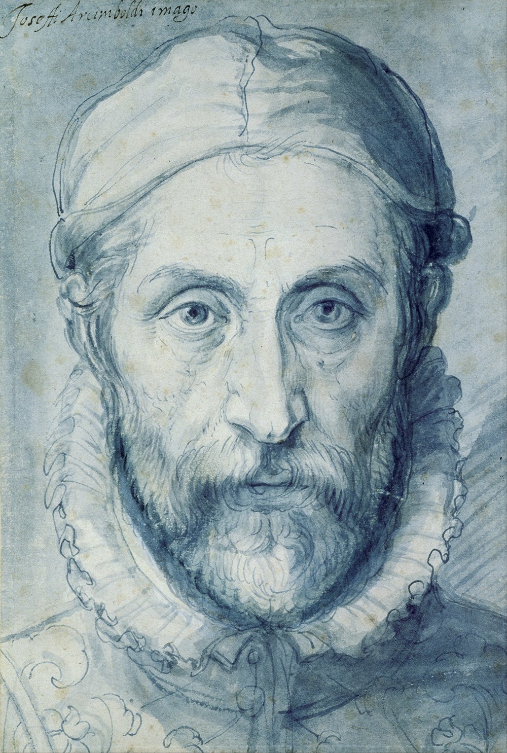 Giuseppe Arcimboldo portrait tableau grand format cadre marron