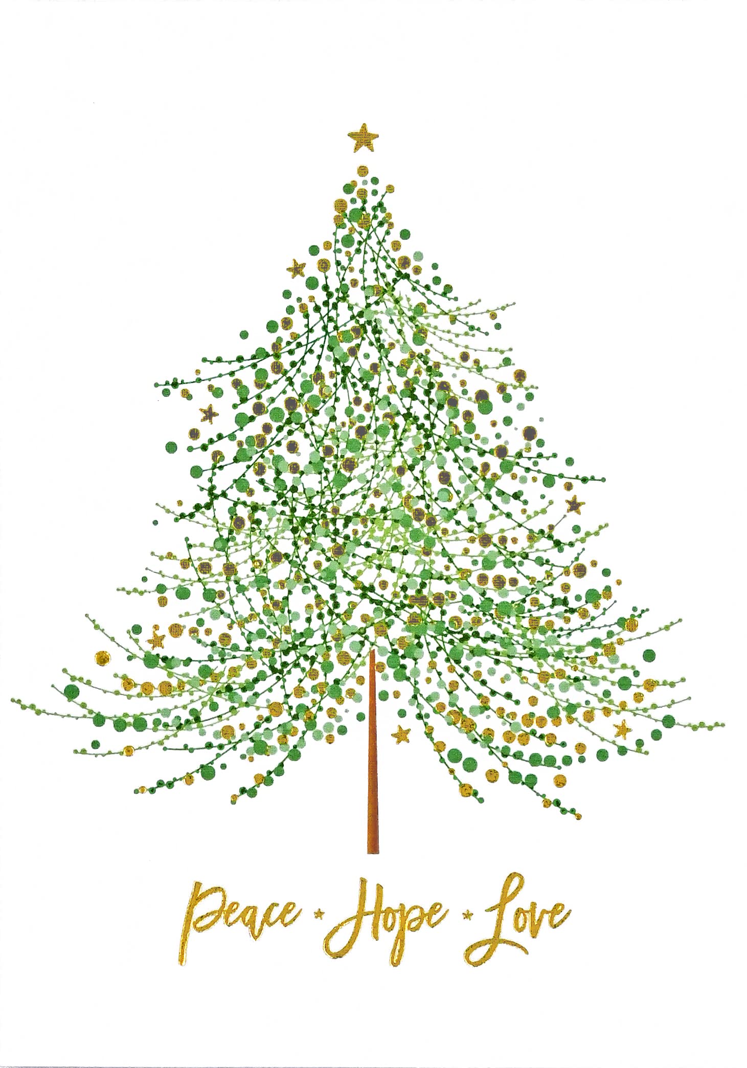 Tree of Festive Wishes Small Boxed Holiday Cards (20 cards, 21 self-sealing envelopes)