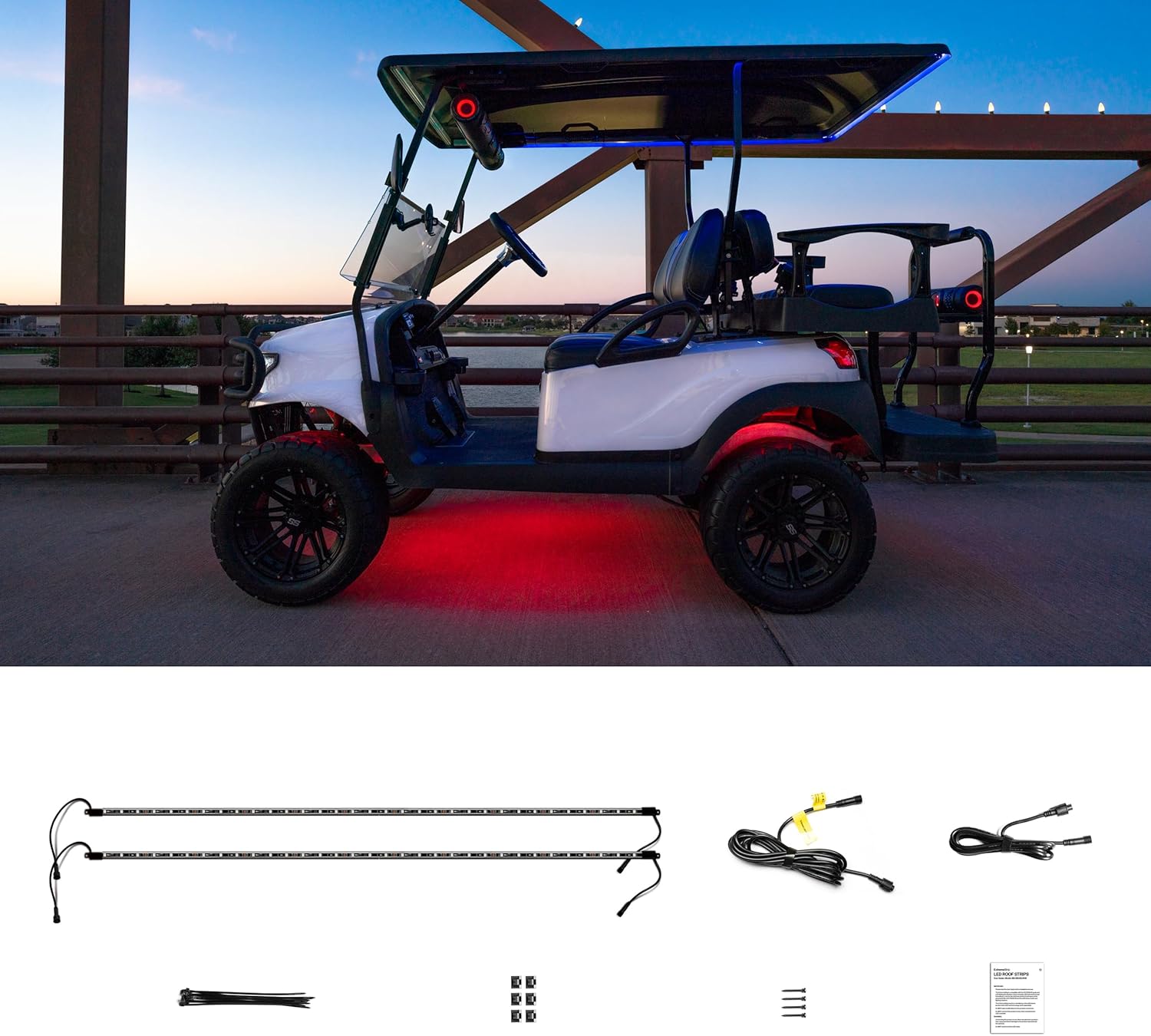 SoundExtreme by ECOXGEAR ExtremeStrip Roof Golf Cart Underglows Waterproof Dirt Proof LEDCast Compatible LED Accent Lighting