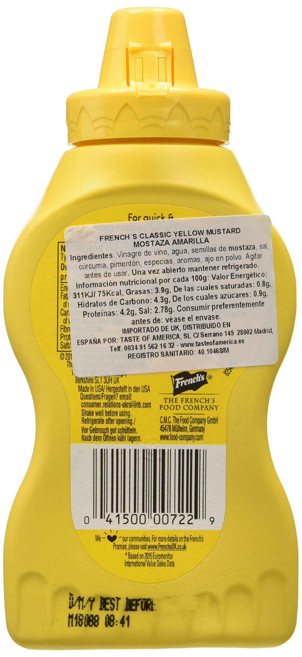 French's Mostaza Clásica Amarilla, 226g