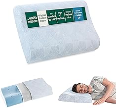 The White Willow Cervical Pillow for Neck & Shoulder Pain Relief Cooling Gel Memory Foam Pillow Contour Cervical Neck Orthopedic Pillow for Sleeping with Bamboo Cover- Standard Size 4" H