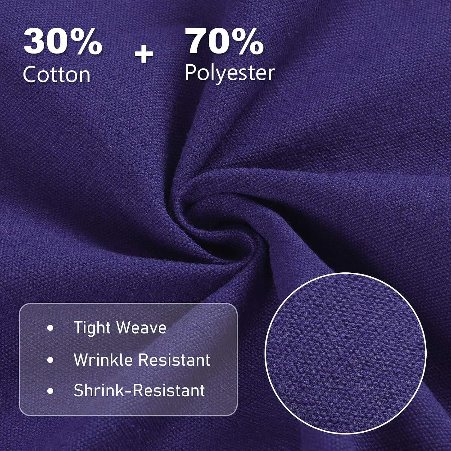 Foreate Canvas Fabric, 12oz Natural Cotton Duck Canvas Fabric by The Yard 59" W Thick & Heavy Sewing Material for Arts & Crafts, Bags, Covers, Backings, Painting, Home Decor, Purple 3 Yards