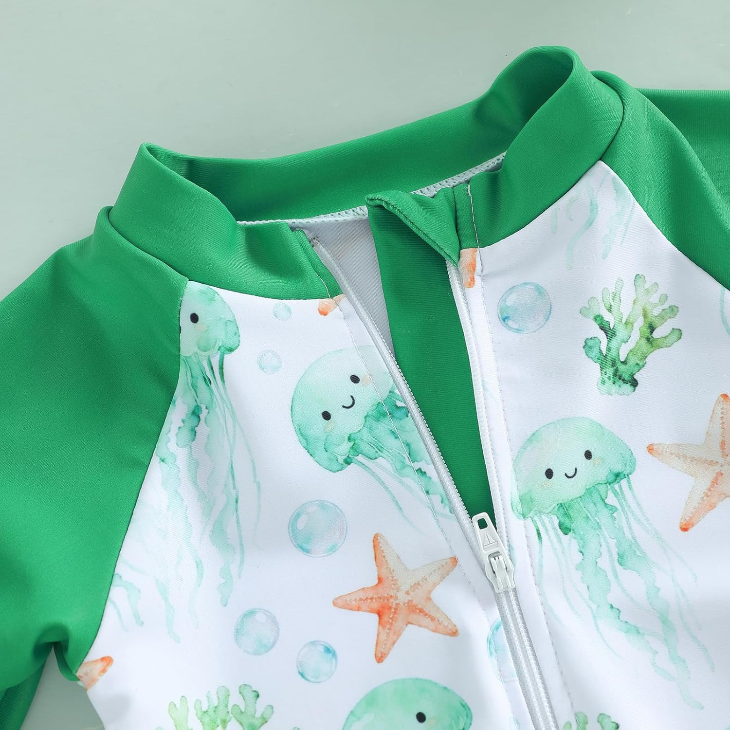Infant Baby Girl Swimsuit Toddler Girl Rash Guard Baby One Piece Zipper Swimwear Sunsuit Bathing Suit Beachwear - Image 4