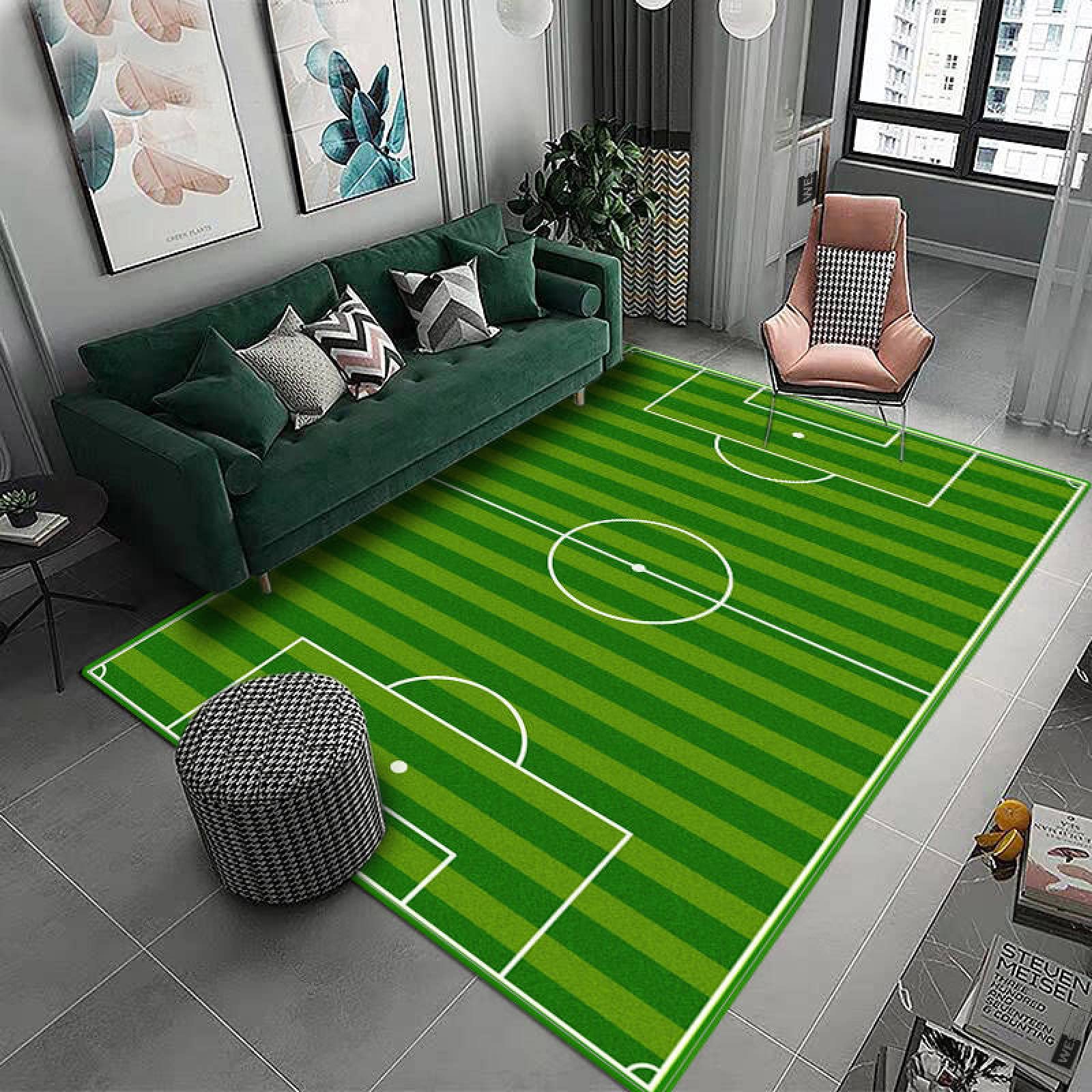Boisko do piłki nożnej Zielony Dywan 3D Salon Stolik Centralny Dywan Sypialnia Balkon Atmosfera Mata Drzwi