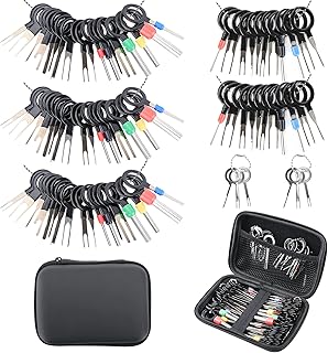 Miuwauer Terminal Removal Tool Kit, 82 Pcs Terminal Removal Extractor Set, Depinning Pin Release Ejector Wire Connector for Car Auto Electrical Wiring Tool Set