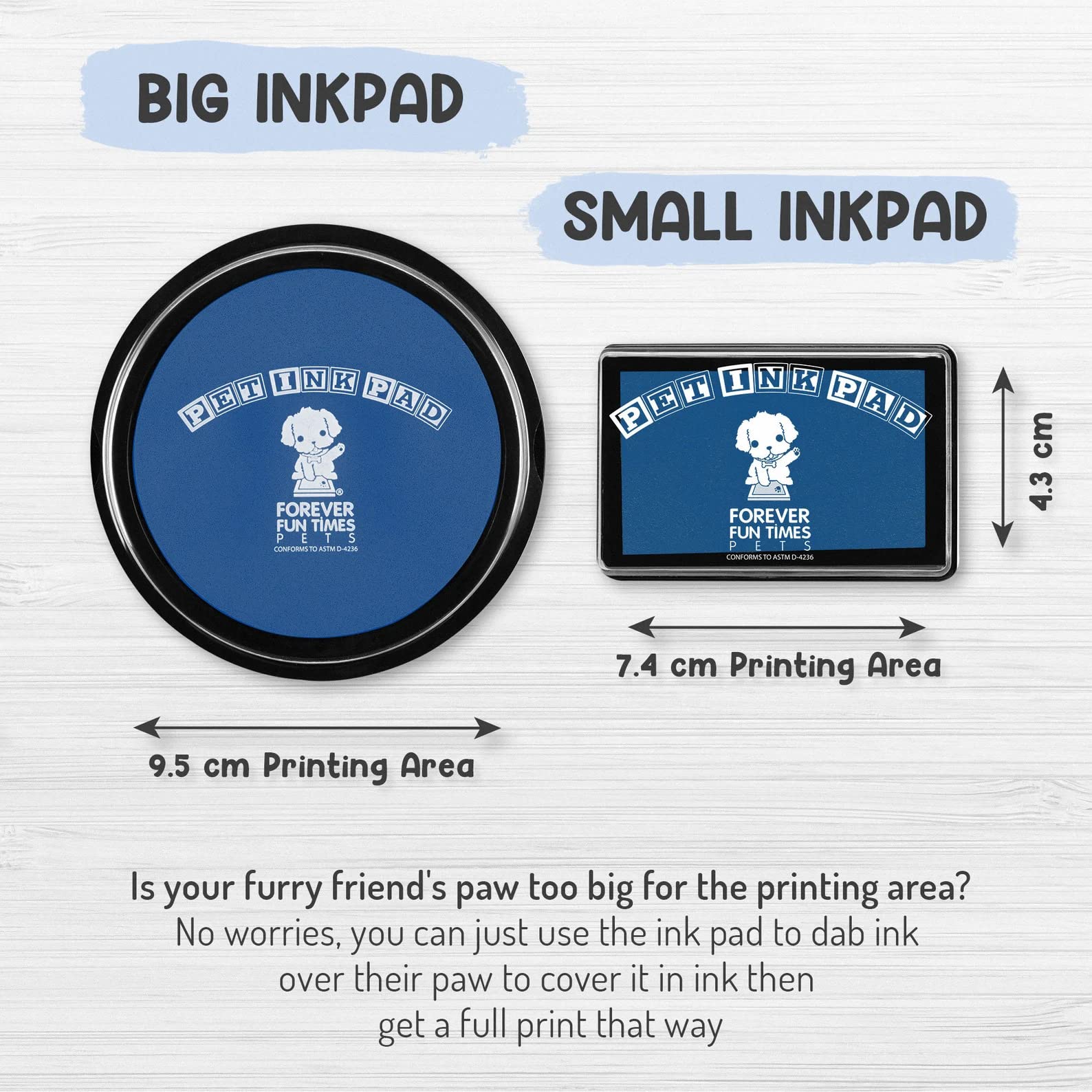 pet paw print kit ink