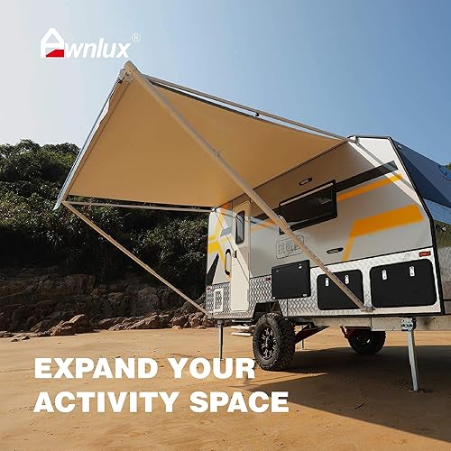 Miniatura 8 de Awnlux Toldo de repuesto de tela de vinilo impermeable para toldos, camping, tela de ajuste universal, protección solar, protección UV, toldo para