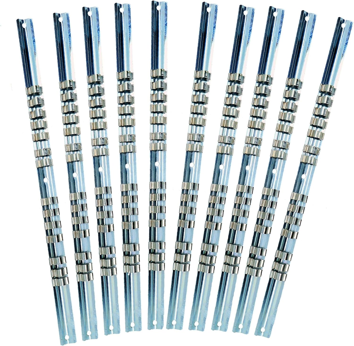 3/8" Drive Socket Rail Storage Holder Organiser Clips For 140 Sockets 10 Rails