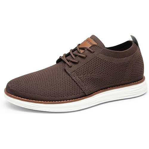 Bruno Marc Men's KnitFlex Breeze Mesh Sneakers Oxfords Lace-Up Lightweight Casual Walking Shoes