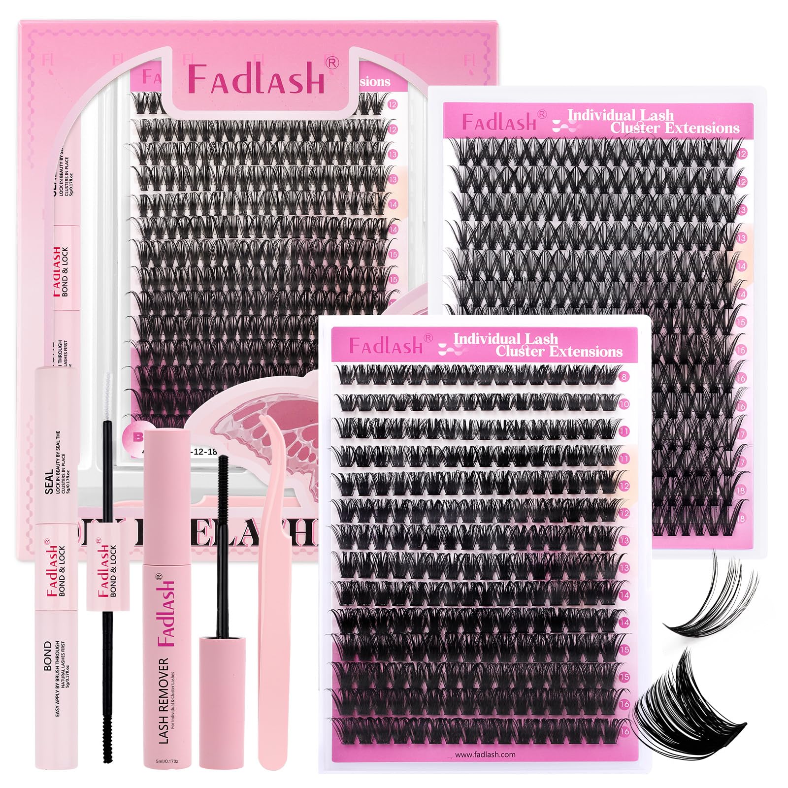 FADLASH Lash 120pcs 0.07mm D Curl 8-16mm 40D Mixed Trays Customizable DIY Eyelash Extensions for Beginners — view 33