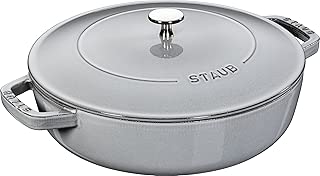 staub ストウブ 「 ブレイザー ソテーパン グレー 24cm 」 両手 ホーロー 鍋 IH対応 【日本正規販売品】 Braiser 40511-471