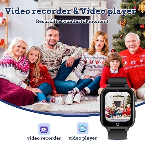 Miniatura 3 de Goodatech Reloj inteligente para niños de 4 a 12 años, 26 juegos de rompecabezas, cámara HD, reproductor de música de video, podómetro, linterna,
