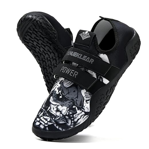 MANUEKLEAR Deadlift Shoes - Weight Lifting Shoes for Men Women - Weightlifting Squat Shoes Fitness Cross-Trainer Barefoot Gym Training Sneakers