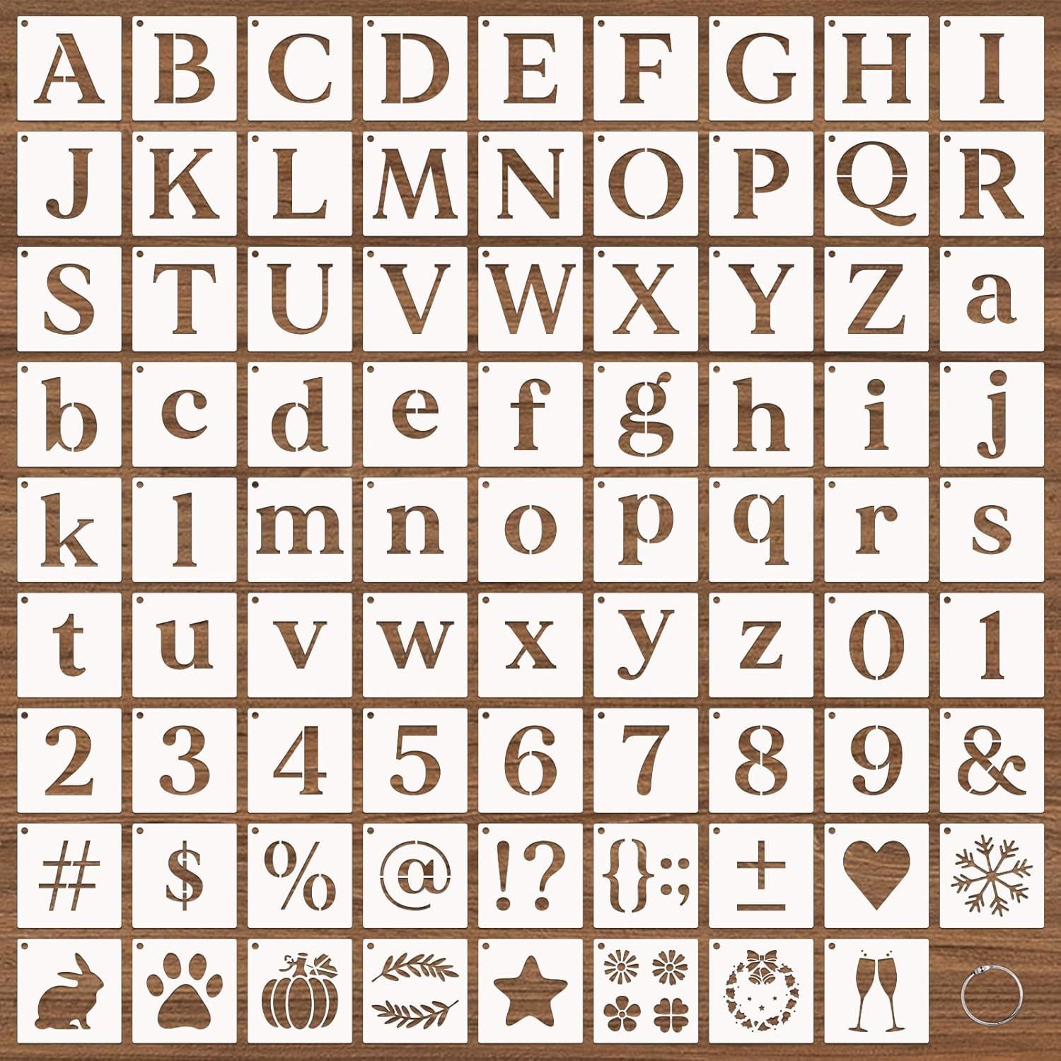 Modelli di simboli numerici Copia di stencil Modello di verniciatura a spruzzo Kit di stencil per lettere scavate acquista in modo economico - spedizione gratuita, recensioni reali con foto