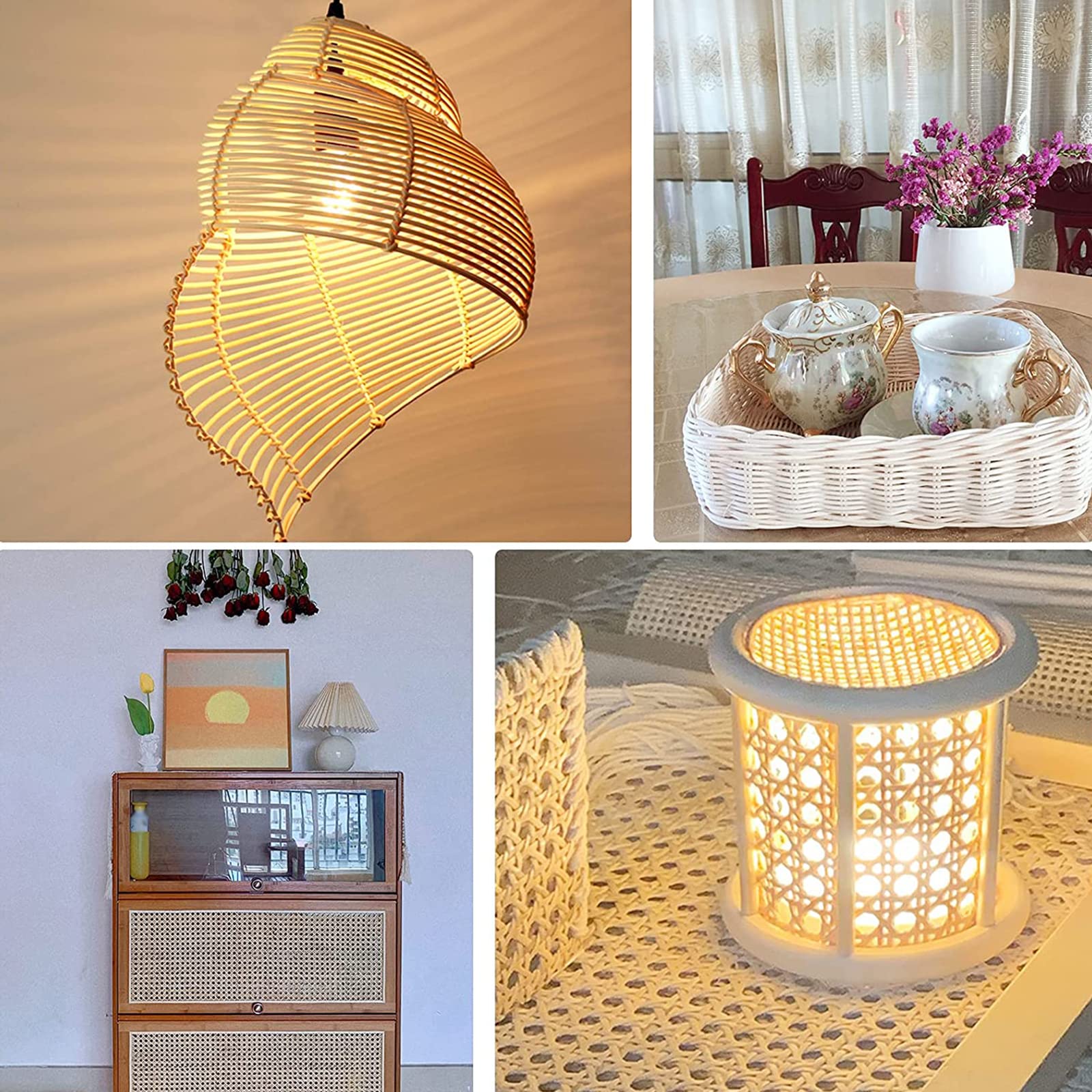 Anima in Rattan Indonesiano, Materiale in Canna Intrecciata con Canna in Rattan da 500 G, per Cestini per Sedie e Mobili/12 Mm