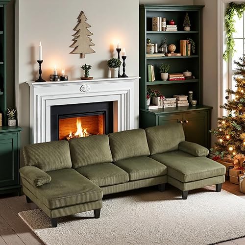 110" Sectional Couches for Living Room,U Shaped Couch with Double