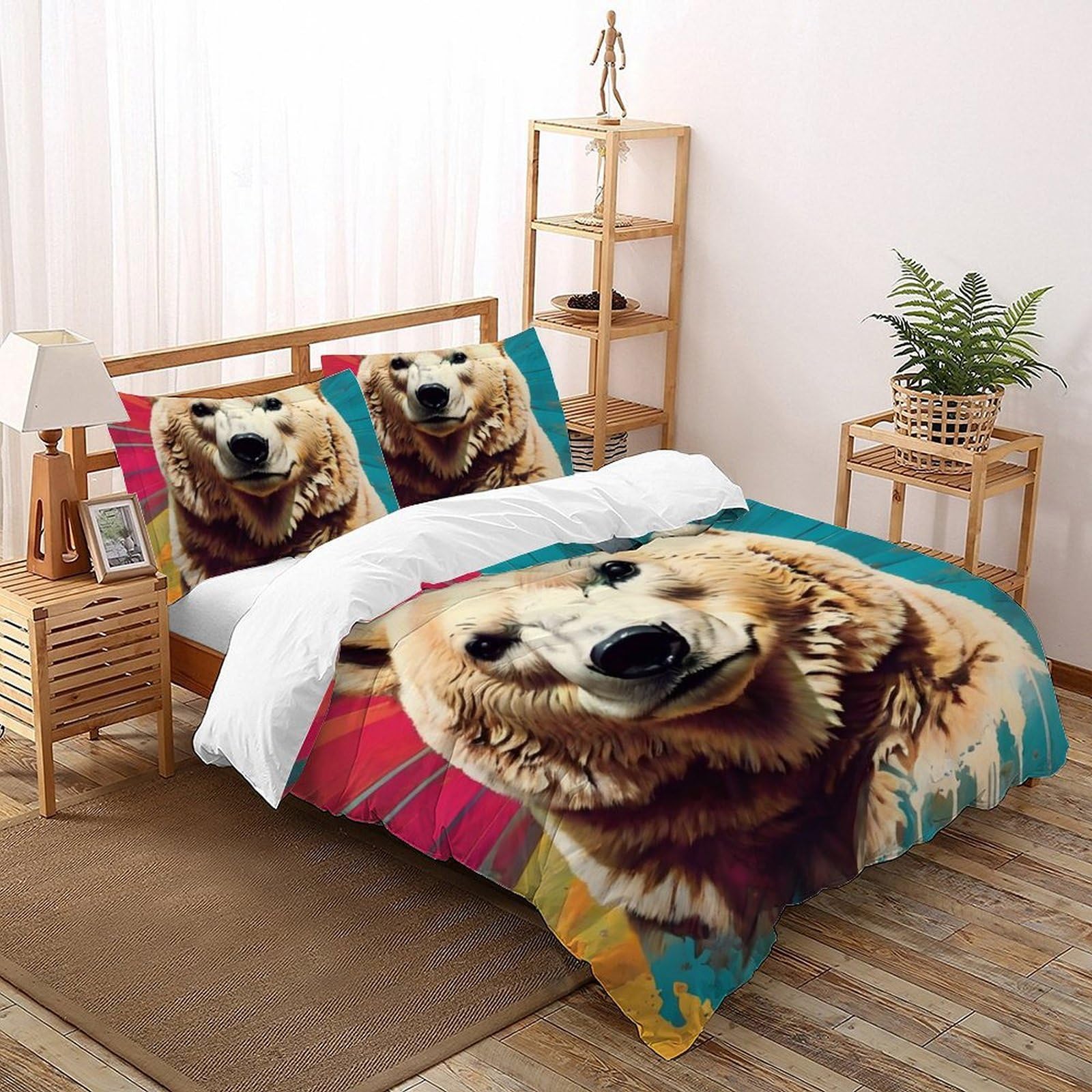 Housses de couette simple 3D enfants ensemble 3 pièces 200x200cm lit double