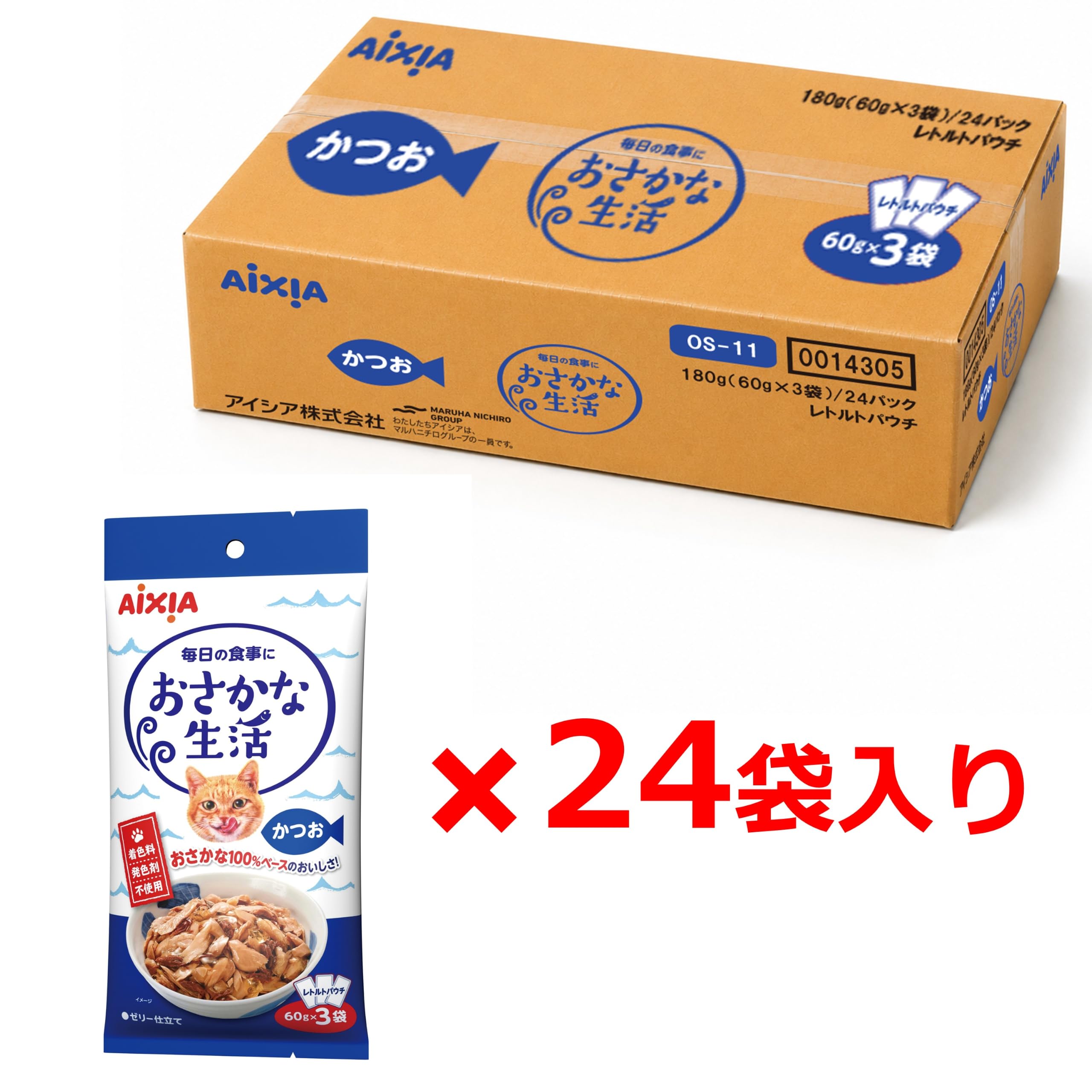 Amazon.co.jp: おさかな生活 アイシア かつお 180g 24個セット