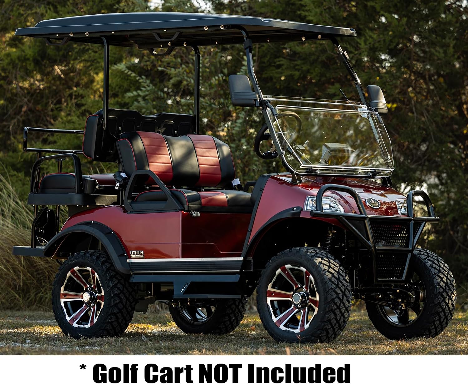 MODZ® 4 Passenger Nerf Bar Kit - Fits Evolution Forester/Classic Golf Carts - Black Powder-Coated