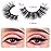 Wispy False Eyelashes Cat Eye Lashes Natural Look Mink Lashes 16mm Strip Eyelashes Pack Wholesale 14 Pairs 4D Volume Multipack by TNFVLONEINS