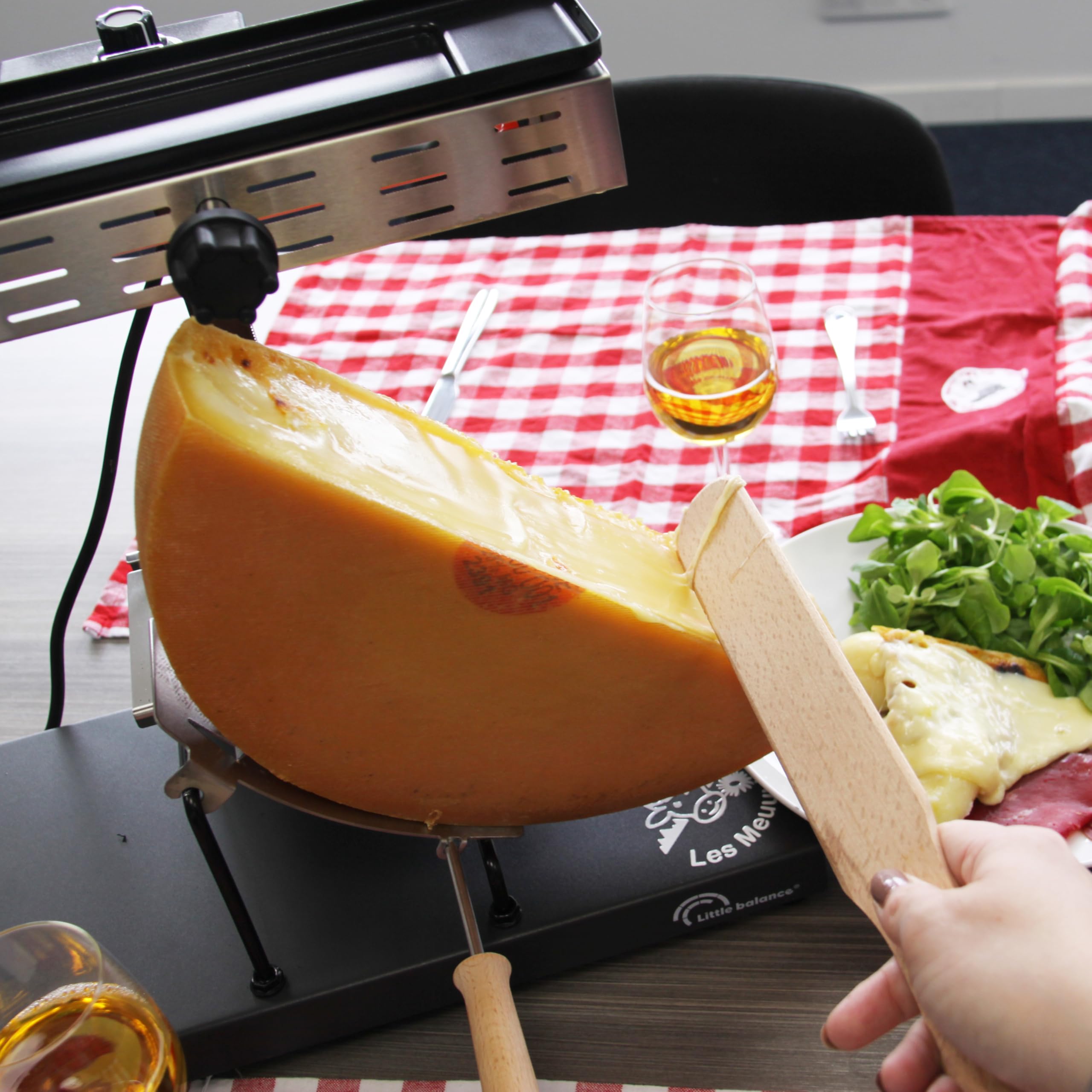 Macchina Per Raclette - Little Balance - Mezza Ruota Savoyarde - 850 W - 6 Persone - Design Meuuuh / Acciaio Inossidabile