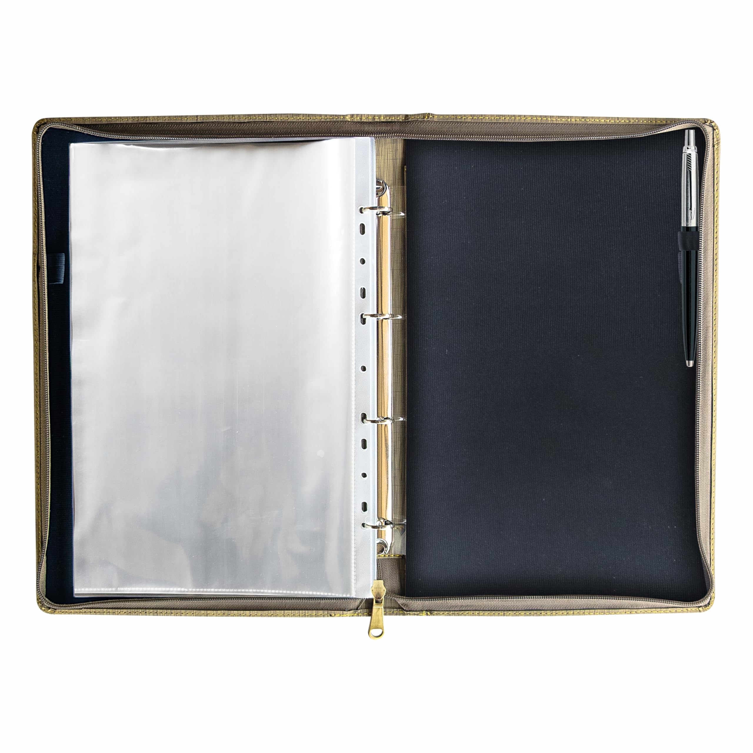 Anupam Aristocrat Classeur multifonction en tissu de qualité supérieure pour certificats, porte-documents, portfolio, fichiers d'exécution, taille légale, porte-documents avec 20 feuilles, pour homme
